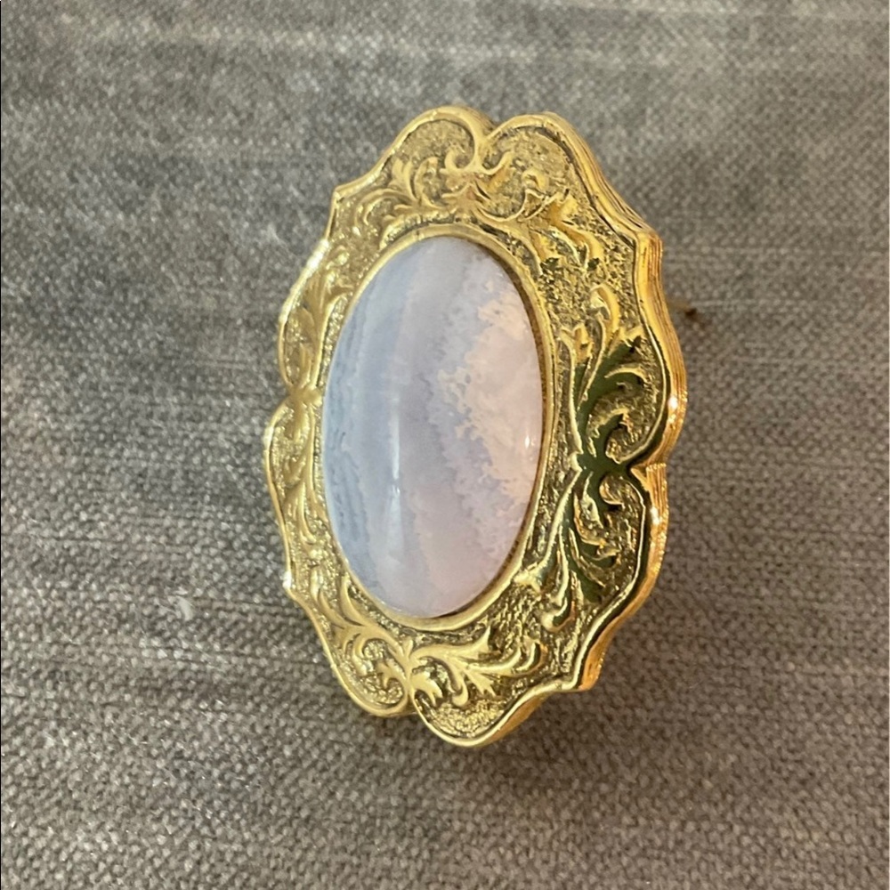 Vintage Oval GoldTone Brooch